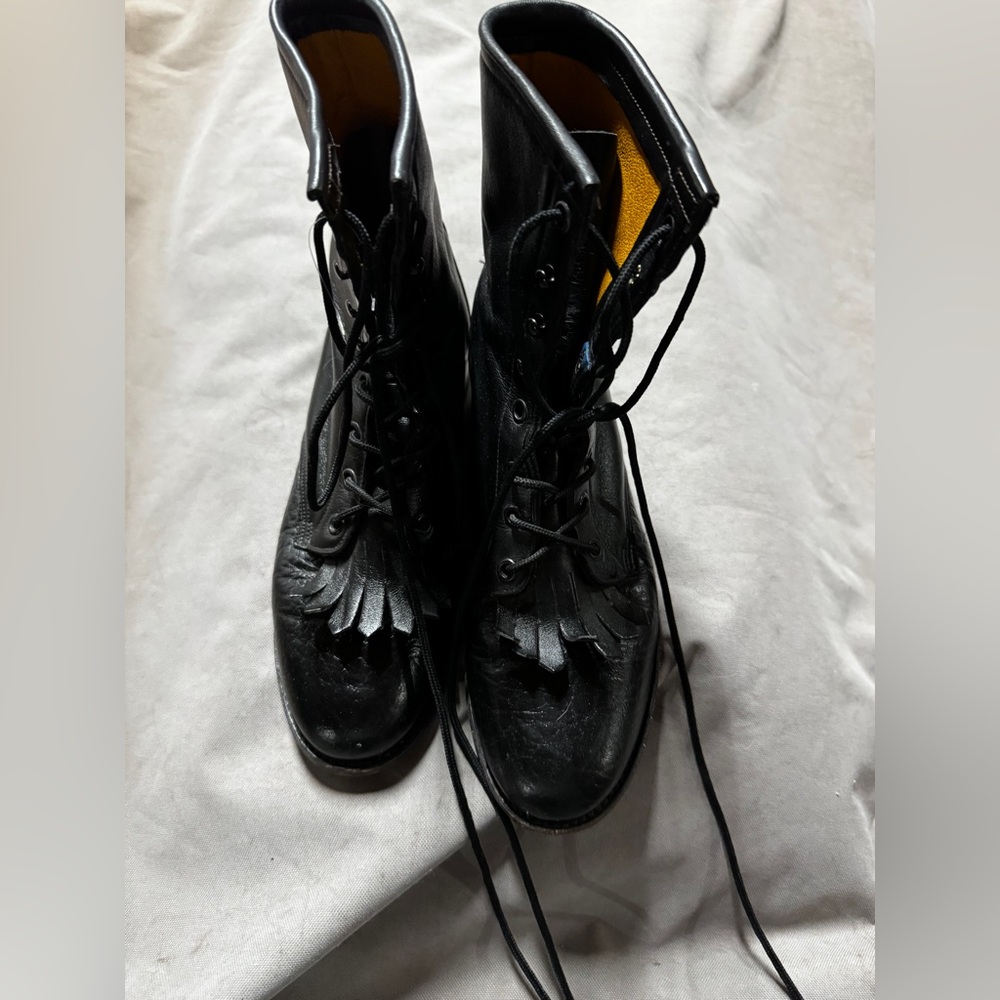 Stylish Black Leather Women's Boots